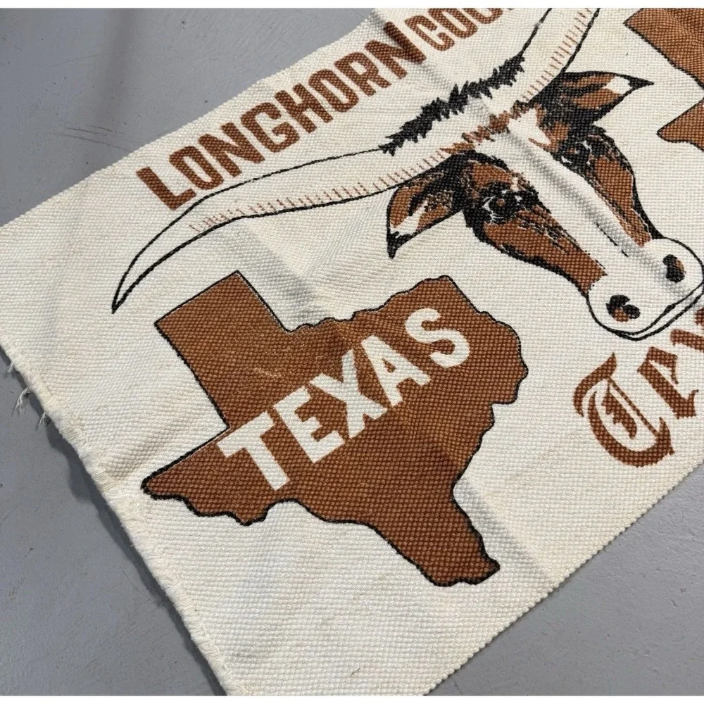 Vintage University of Texas Longhorn Country UT Throw Rug Tapestry 42x23